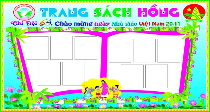 maket bang Trang sach hong