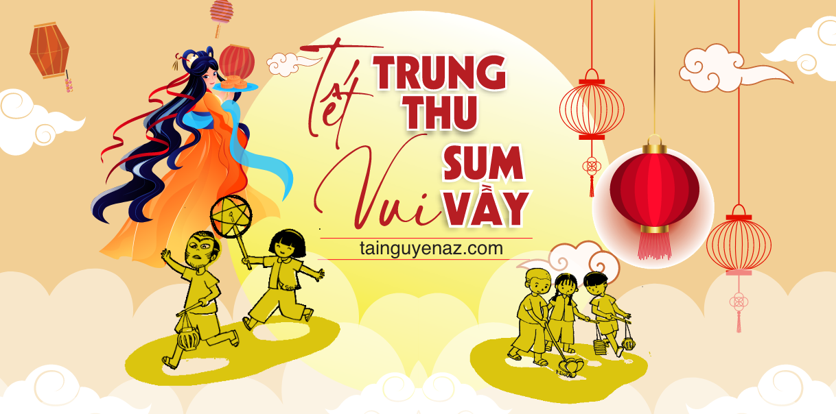 Backdrop trung thu sum vầy file corel