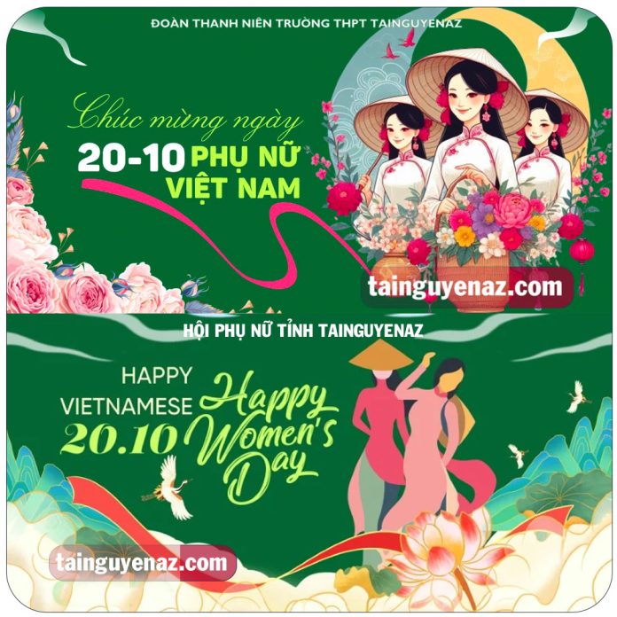 Background ngày phụ nữ Việt Nam 20/10, bacdrop 20/10